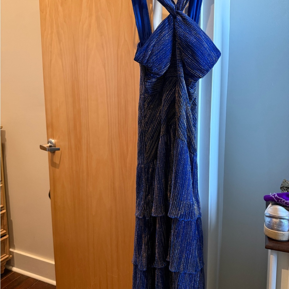 Cache Blue and Gold Wedding Dress